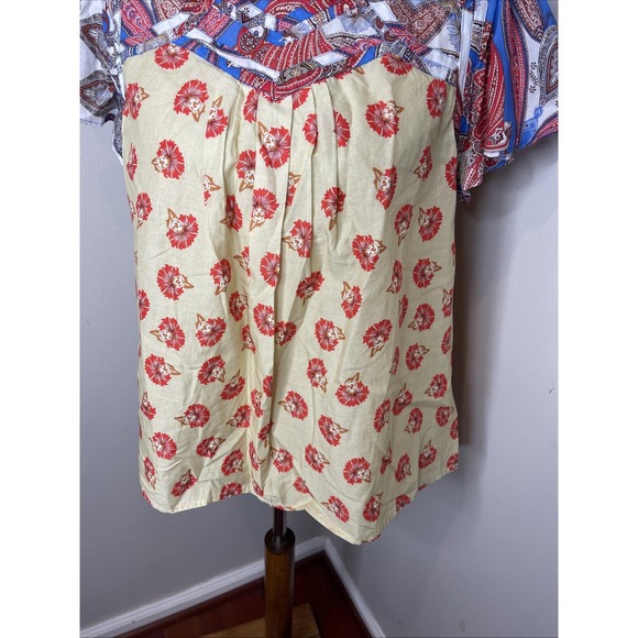 Farm Rio Ruffle-Sleeve Printed Blouse Medium M - Picture 8 of 10